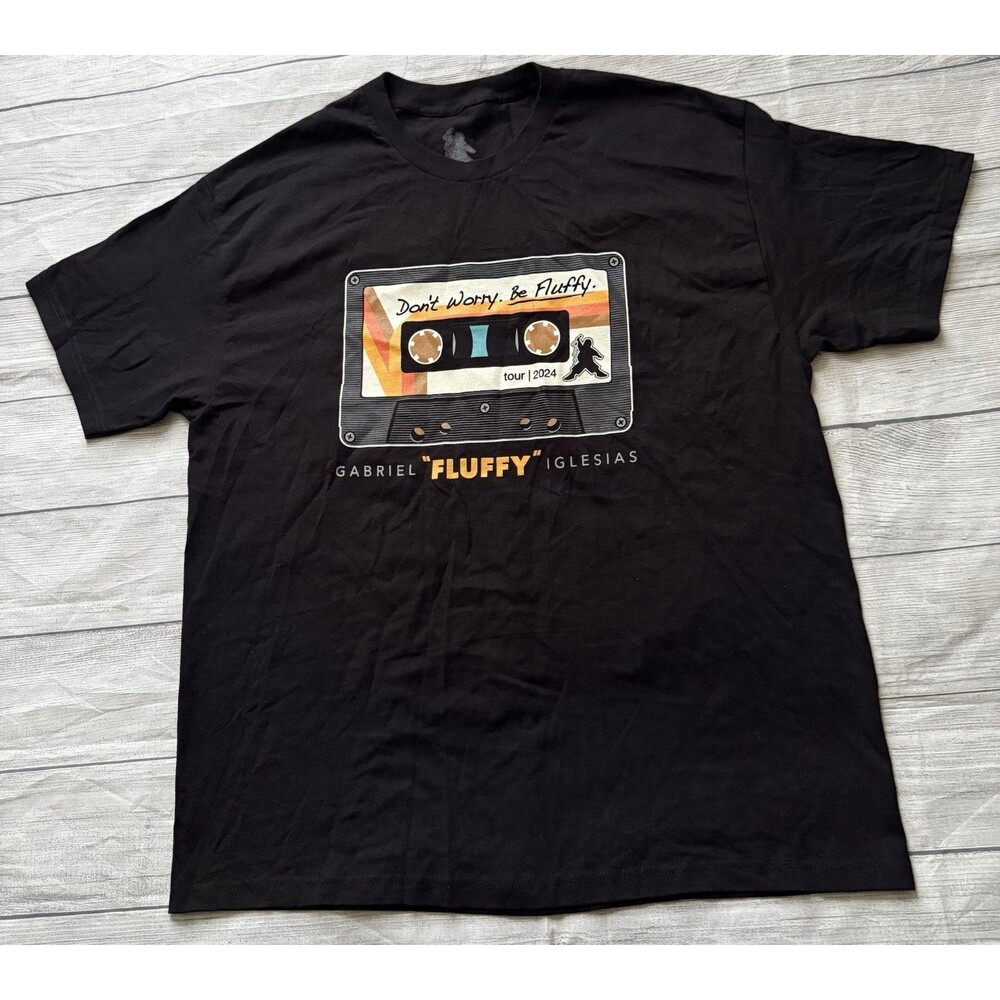 Gabriel Fluffy Iglesias 2024/25 Official Tour T Shirt Mens XL BIG Comedy Black